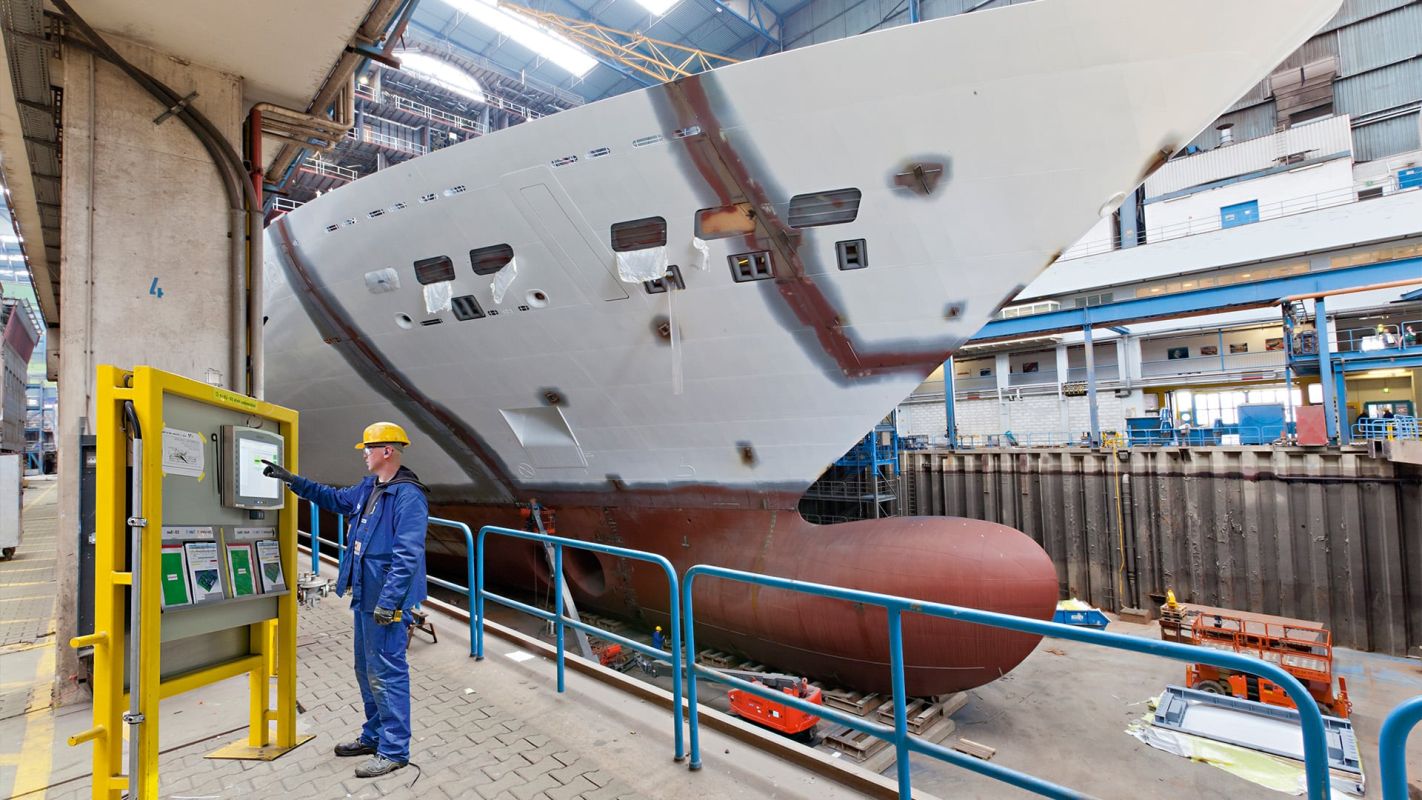 noax terminal in a shipyard