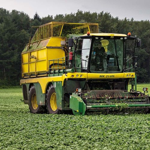 Agricultural machine in a field